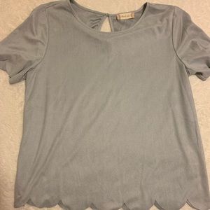 Altard State baby blue velvet shirt